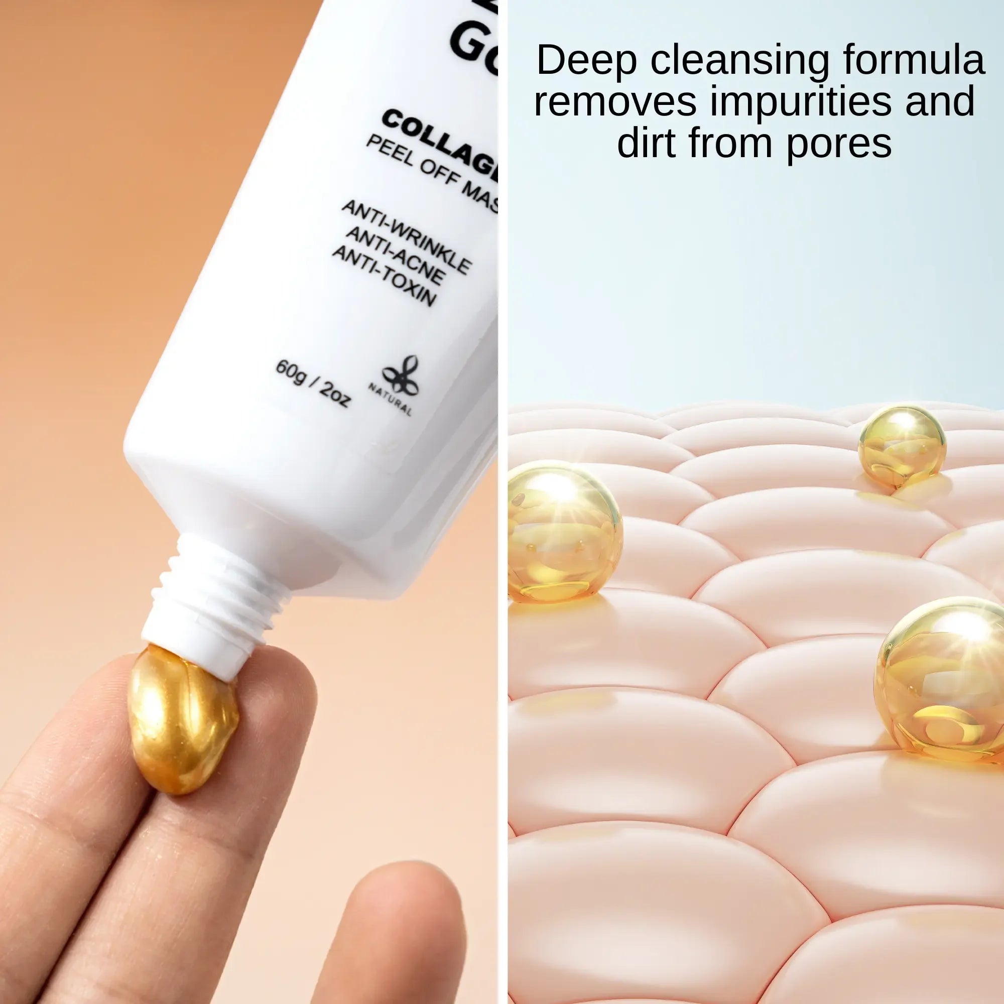 24K Gold Peel-Off Face Mask for Radiance & Deep Cleansing | Ammuri-3
