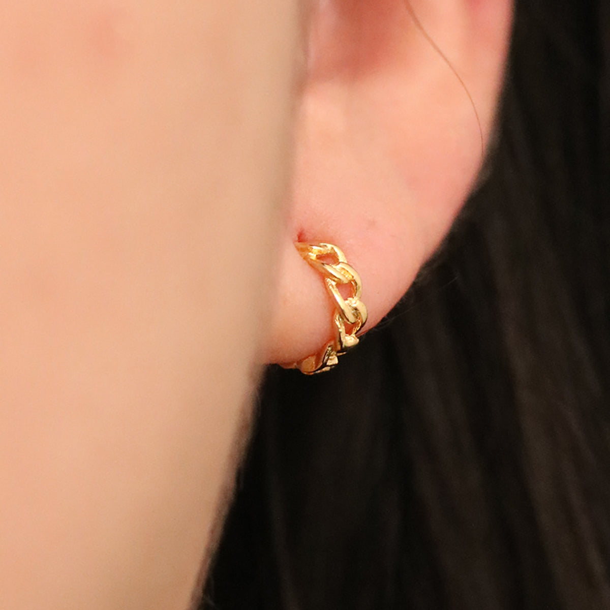 8mm Rope Huggie Earrings | Textured Hoop Earrings for Women