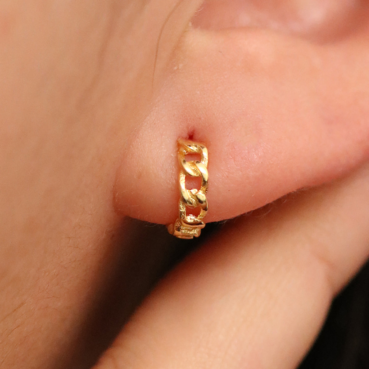 8mm Rope Huggie Earrings | Textured Hoop Earrings for Women