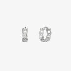 8mm Rope Huggie Earrings | Textured Hoop Earrings for Women