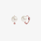 Freshwater Pearl Huggie Earrings | Elegant Natural Pearl Hoops