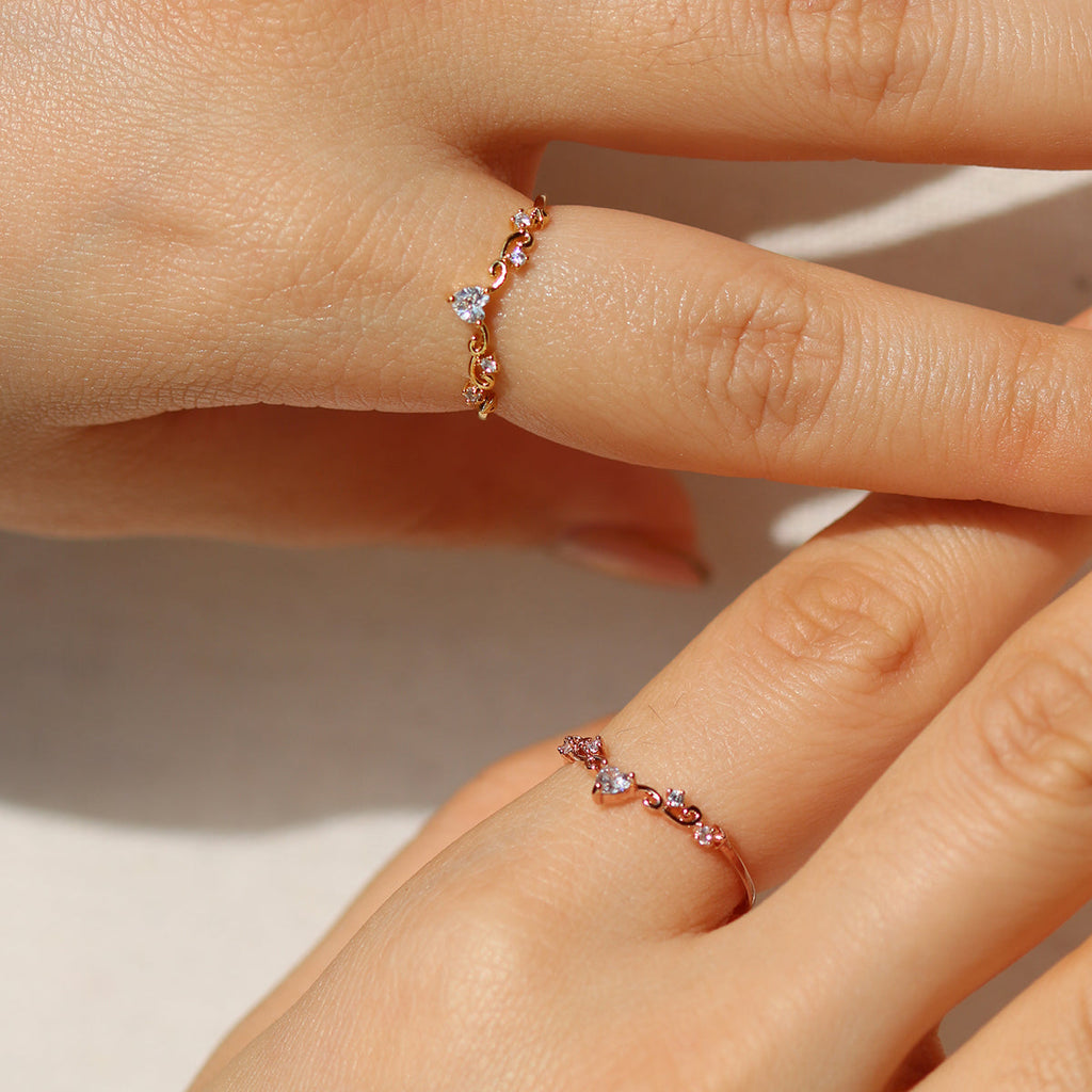 Elegant Heart Ring | Romantic Crystal Love Ring for Women