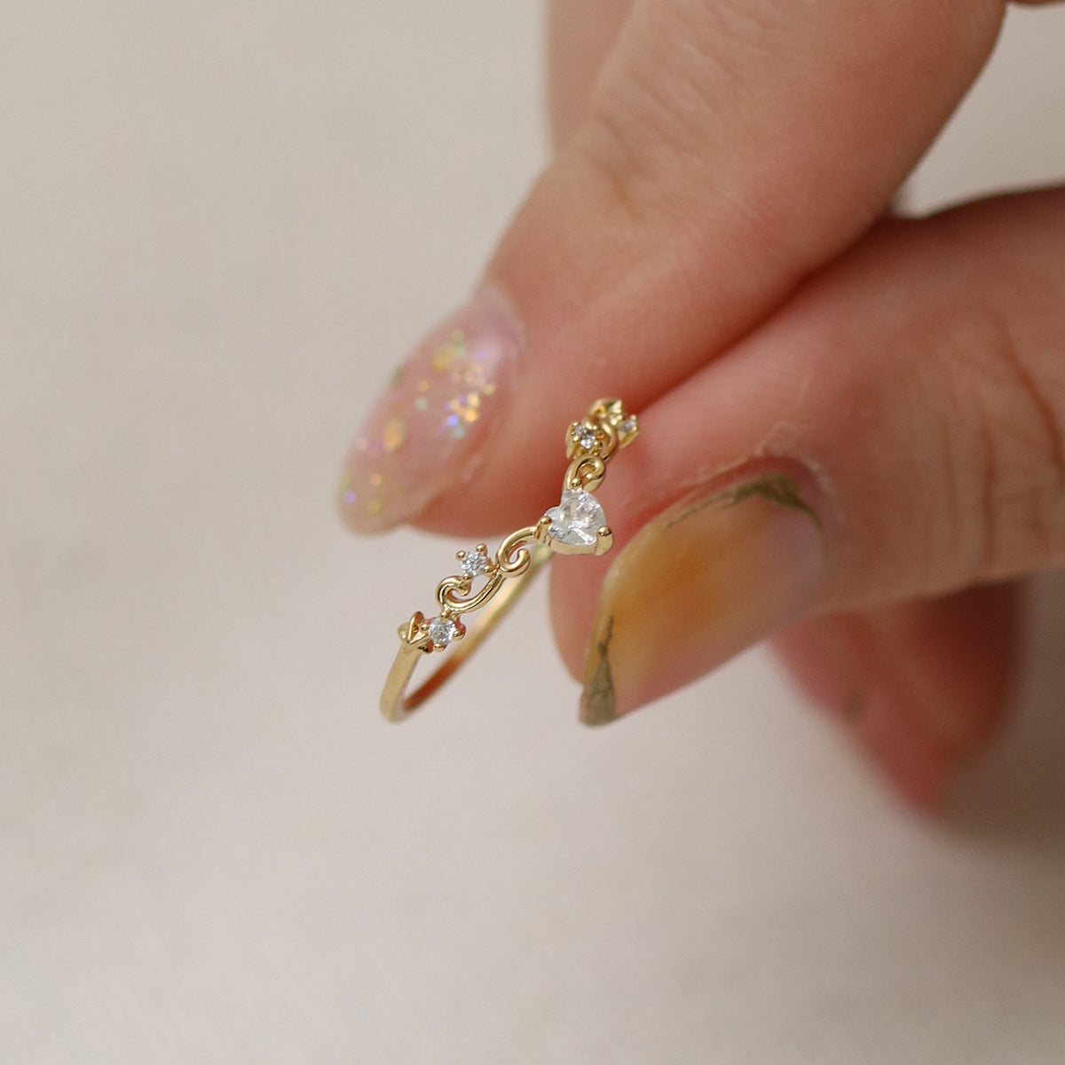 Elegant Heart Ring | Romantic Crystal Love Ring for Women