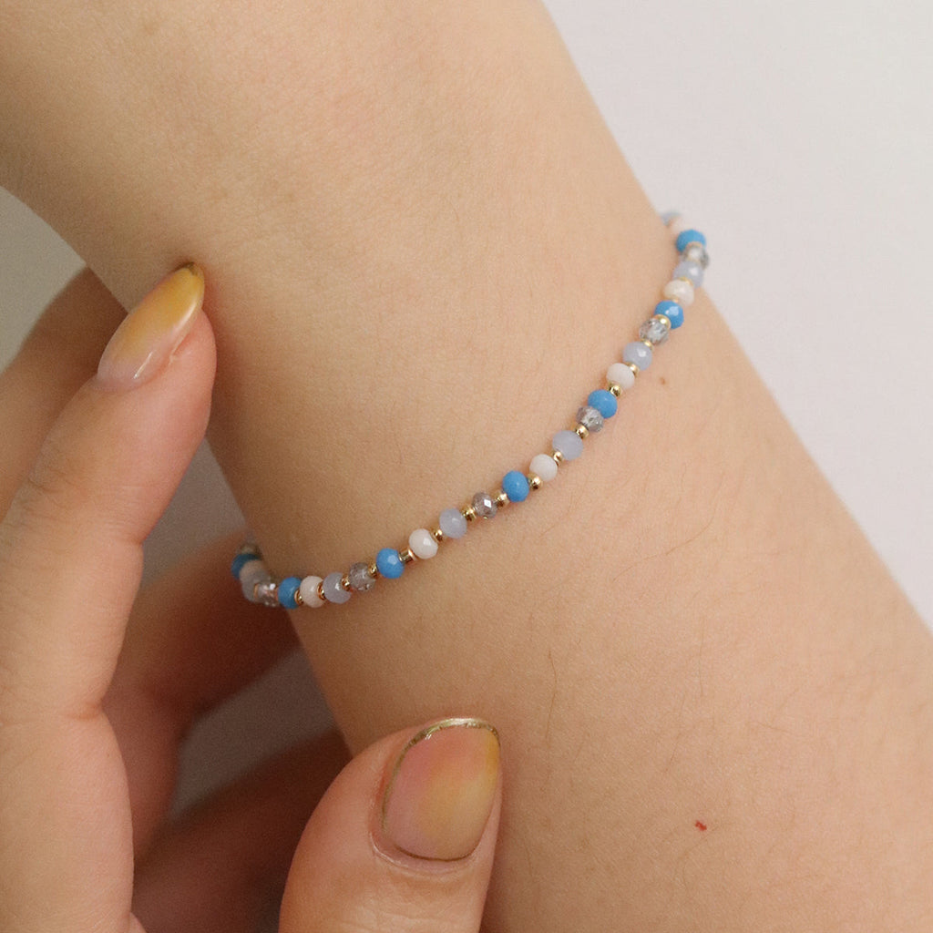 Gemstone Stretchable Bracelet | Natural Stone Beaded Wrist Jewellery