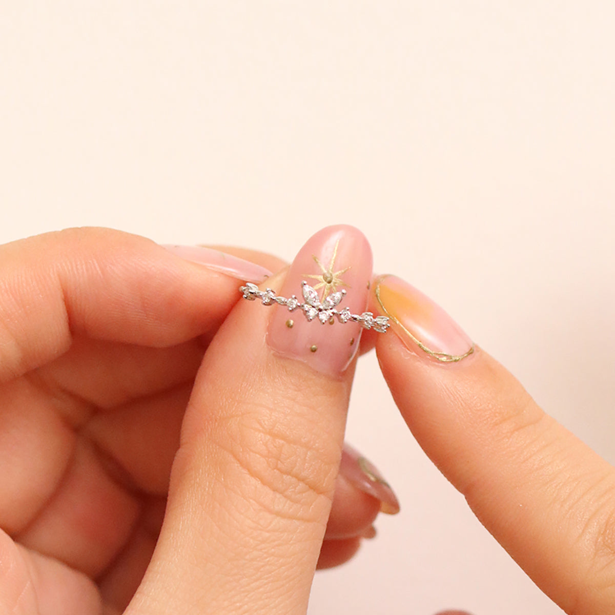 Cubic Butterfly Ring | Crystal Zirconia Delicate Women's Ring