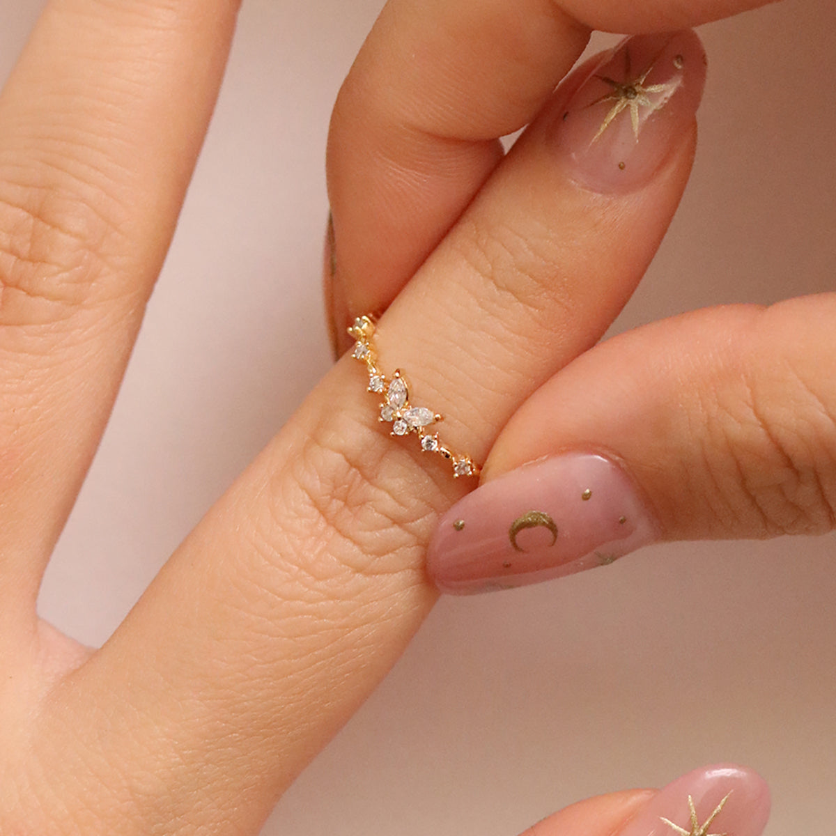 Cubic Butterfly Ring | Crystal Zirconia Delicate Women's Ring