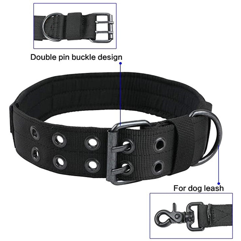 Durable Tactical Dog Collar & Leash Set | Heavy Duty Training Gear