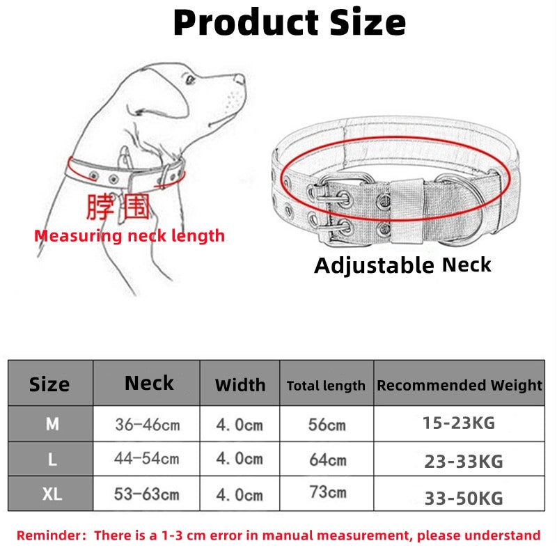 Durable Tactical Dog Collar & Leash Set | Heavy Duty Training Gear