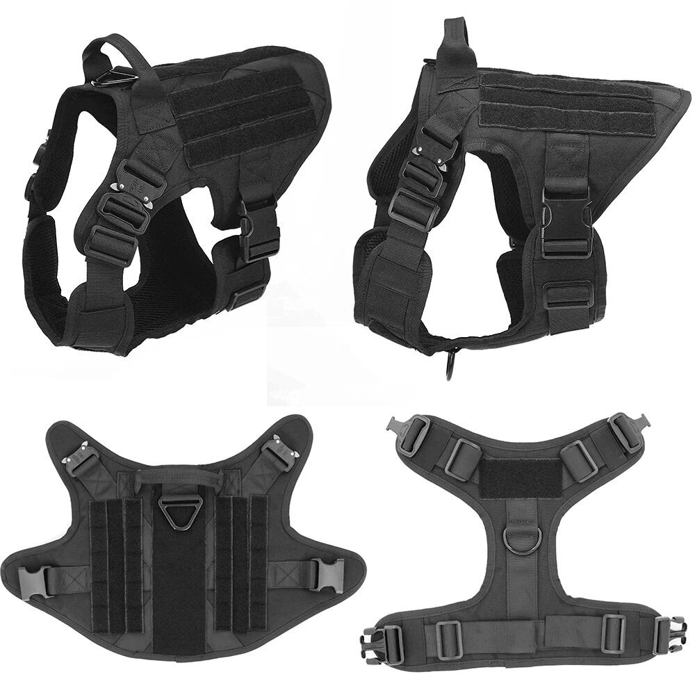 Military Dog Harness & Leash Kit | Tactical Heavy Duty Training Set