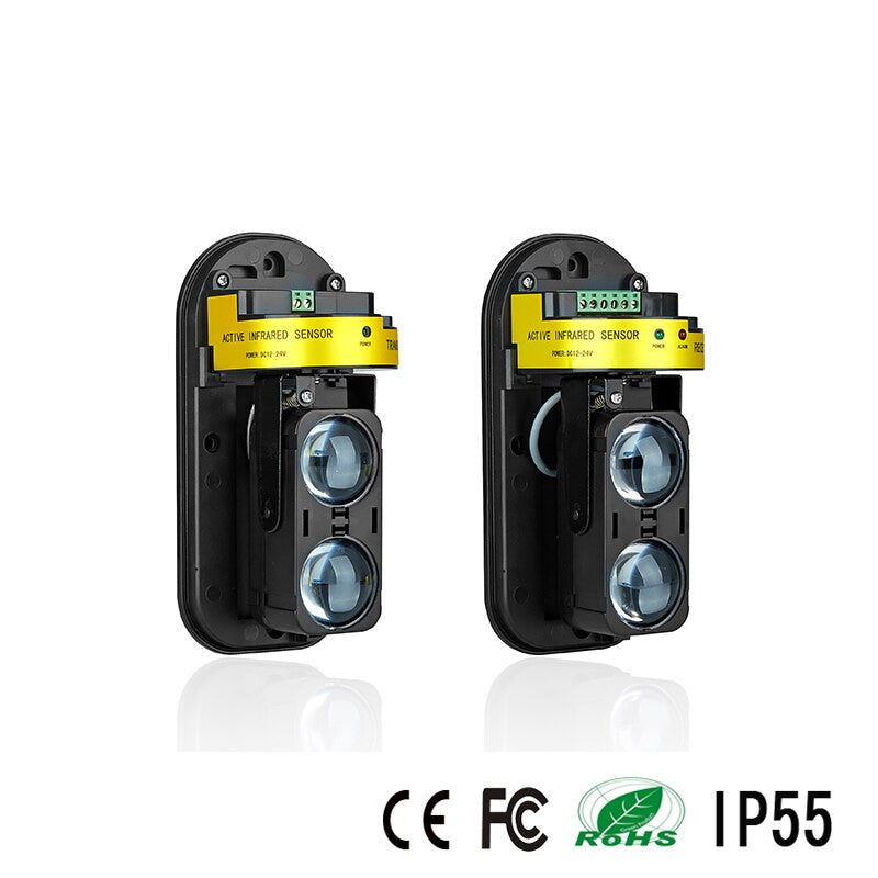Anti-Rain Infrared Beam Detector | 2-Beam Window & Wall Barrier Sensor