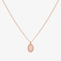 Gemstone Oval Pendant Necklace | Elegant Stone Drop Jewellery