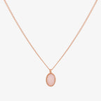 Gemstone Oval Pendant Necklace | Elegant Stone Drop Jewellery