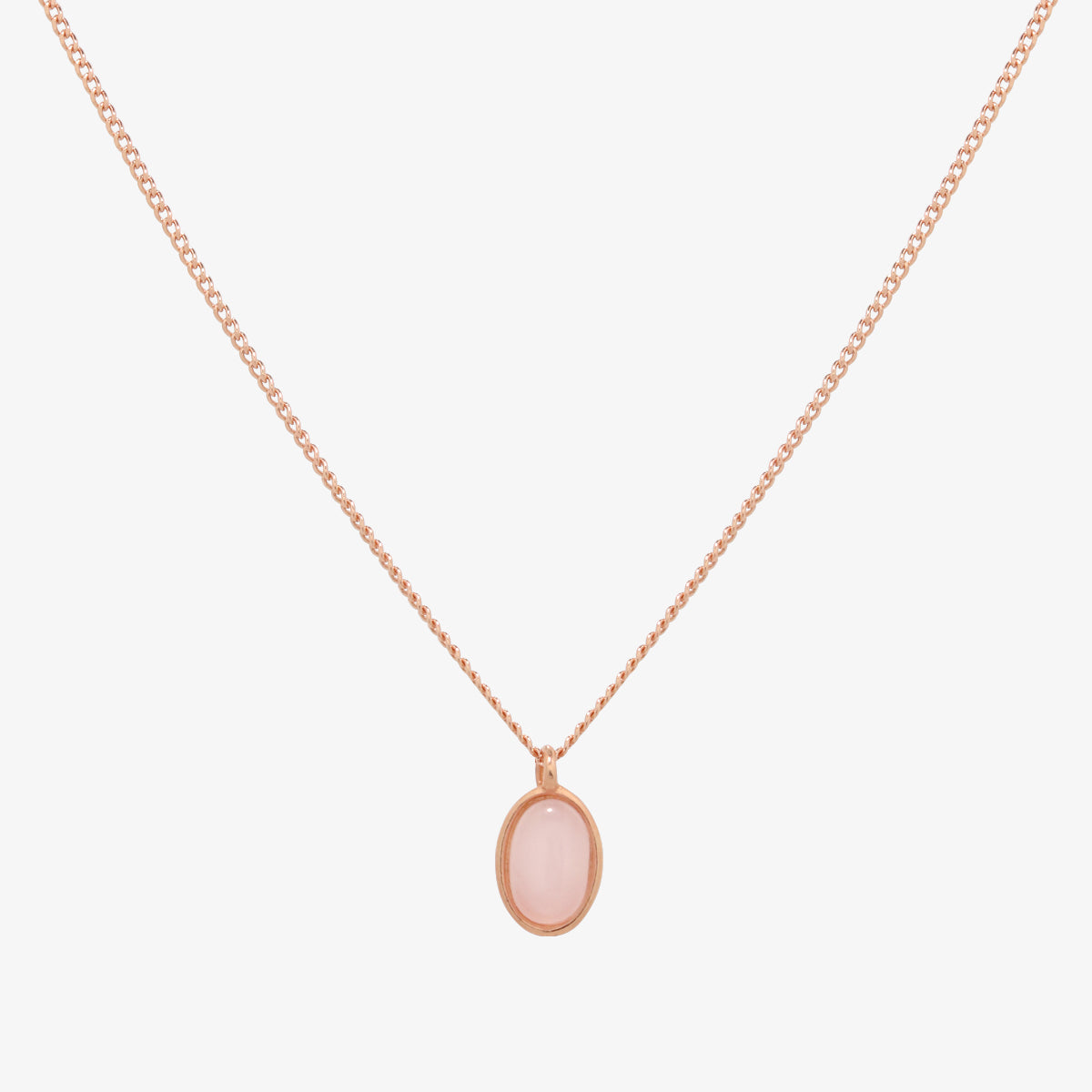 Gemstone Oval Pendant Necklace | Elegant Stone Drop Jewellery