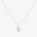 Gemstone Oval Pendant Necklace | Elegant Stone Drop Jewellery