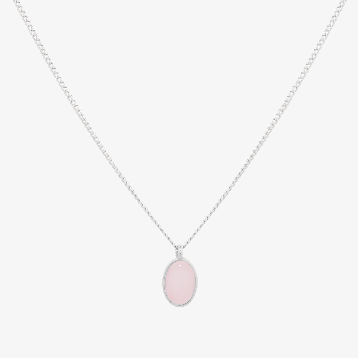 Gemstone Oval Pendant Necklace | Elegant Stone Drop Jewellery
