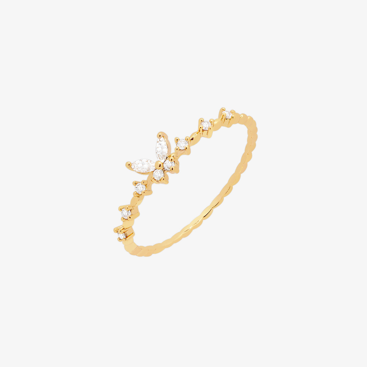 Cubic Butterfly Ring | Crystal Zirconia Delicate Women's Ring