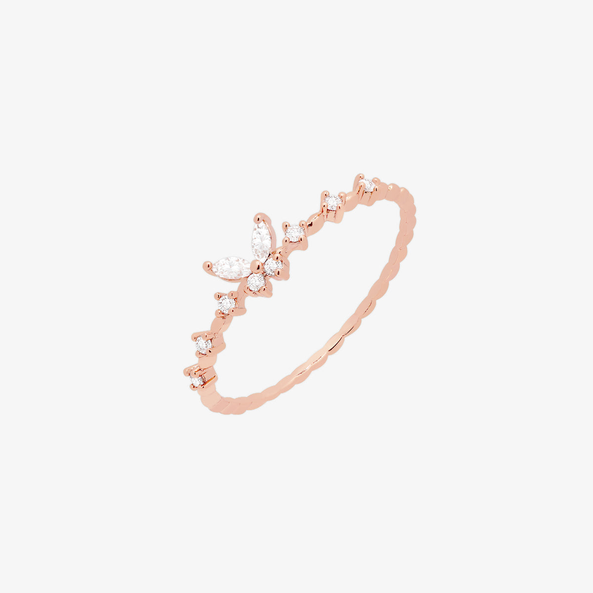 Cubic Butterfly Ring | Crystal Zirconia Delicate Women's Ring